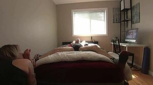 Milf Teases Bound Boyfriend's Feet And Cock!