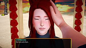 My new family plays a fun game at home with everyone.