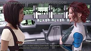 Elsie Explores Lesbian Desires in Space Cartoon