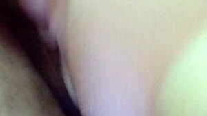 Morning sex with my toy, she moans in close-up cumshot scene.