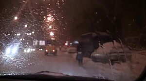 hot pickup sex in moving car with public outdoor reality