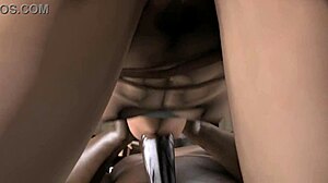 Rey auditions for porn with old interracial 3D cartoon action