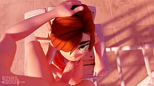 Wendy Dips Big Tits In Pool Cum