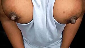 Ebony Girl Tempts You With Her Beautiful Tits In Your Face