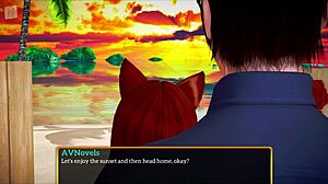 My new family plays a fun game at home with everyone.