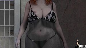 A Warden's Curvy Big Booty Wife Uses Her Huge Tits and Ass to Calm Prison Riots