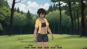 Tomboy Engages In Outdoor Blowjob During Forest Hike In Hentai Game Episode 1