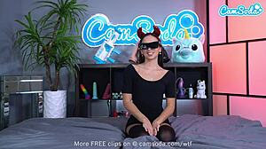 Cute Teen 18+ Spreads Shaved Pussy and Uses Huge Vibrator for Orgasm