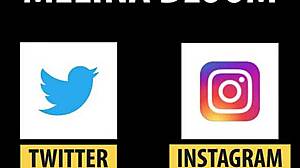 In the park, a brazilian amateur named melina bloom slowly licks ice cream, getting all messy and wet with spit.