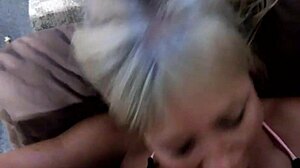 Trailer Park Milf Sucks Cock and Gets Facial Cumshot!