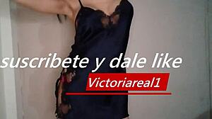 hot morena strips wildly and masturbates hard!