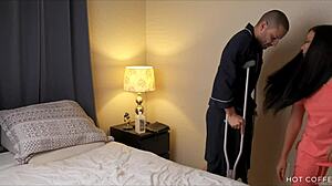 Damn! Slutty Latina Nurse Tricks Patient Into Shower Fucking With Fake Procedure!