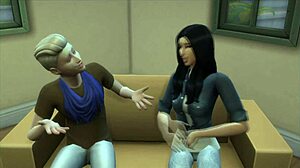 girl having fun with stepbrother in the sims 4
