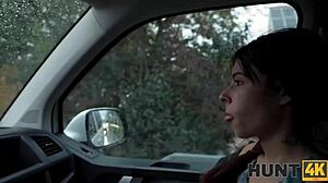 Latina gets FUCKED on ROAD TRIP with clothes RIPPED.