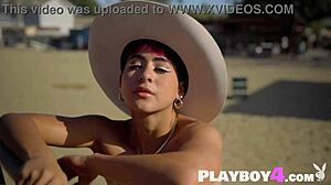 Latina teen mia valentine poses in lingerie, revealing curvy body