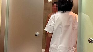 Caught jerking off by hotel room service cleaning lady