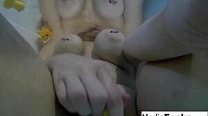 Sexy Nadia Takes A Bath With Some Rubber Duckies In Big Tits Ass Pussy Rubber Masturbation Hardcore Solo Sexy Bath Tits