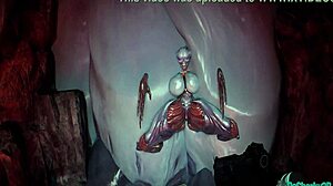 dasharky3d doom summoner with wild alien monster action in 3d anime