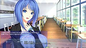 Is this anime hentai girl stuck in the wall masturbating her big tits and ass?