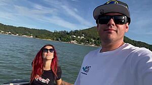 Come with me! I'll show you my small tits on the way!