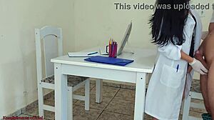 Doutora Jennyfer Fixes Erection Issue During Exam