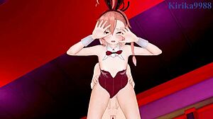 Mikamo Neru and Uzawa Reisa in Bunny Outfit Creampie Sex