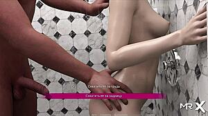 Brunette milf in 3D anime hot shower acting lesson e1 27