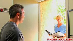 Attractive Gay Hunk Brock Landon Pounds Blonde Twink Evan In Bedroom With Cumshot