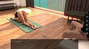 Alex Watches Landlady's Nude Yoga Poses