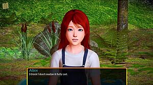 My new family explores the game world together.