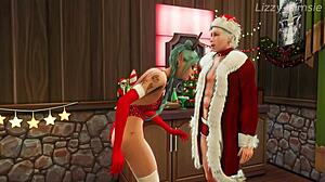 Tav Rides Astarion's Big Tits In Cowgirl On Christmas Eve