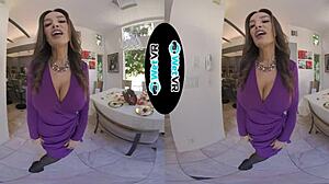 Wow, Sophia Sultry stretches for big cock in VR!