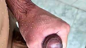 jerking off nicely in the shower