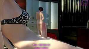 Cute dickgirl animation seduces guy's ass for sex.
