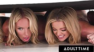 Adult Time - Milf Charlie Forde leads stepdaughter's BF into reverse gangbang