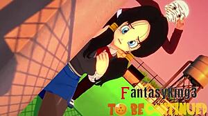 Videl Sees Gohan And A18 Fucking Hard