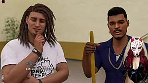 Dripping wet college girl in ripped clothes