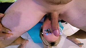 Hot emo half-sister gets deepthroat fucking, creampie, and facial in secret.