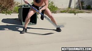 Athletic Gays Bang Bareback In Locker Room