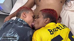 Leo Ogro fucks two friends in motel room