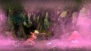 Jessica Curse Masturbates Big Tits and Ass in Hentai Lesbian Gameplay