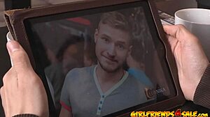 The cuckold boyfriend watches his teen girlfriend take a cumshot in doggystyle