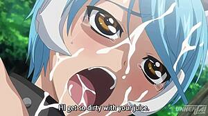 Young cosplayer wets pants in wild hentai subtitled scene