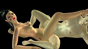 Animated 3D Video of Japanese Man and Indian Woman