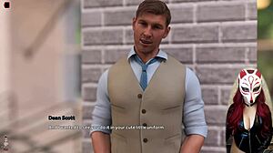 Dripping wet college girl in ripped clothes