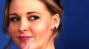 hot idol in blowbang gets facial cumshot and gulps all the jizz in pov