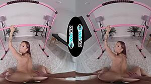 Wow, Sophia Sultry stretches for big cock in VR!