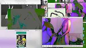 Intense bareback session on the desk with twink