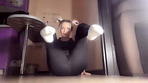 Sweaty feet after training, ready for humiliation 😈