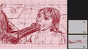Drawing milf blowjob with dark big dick hentai for you